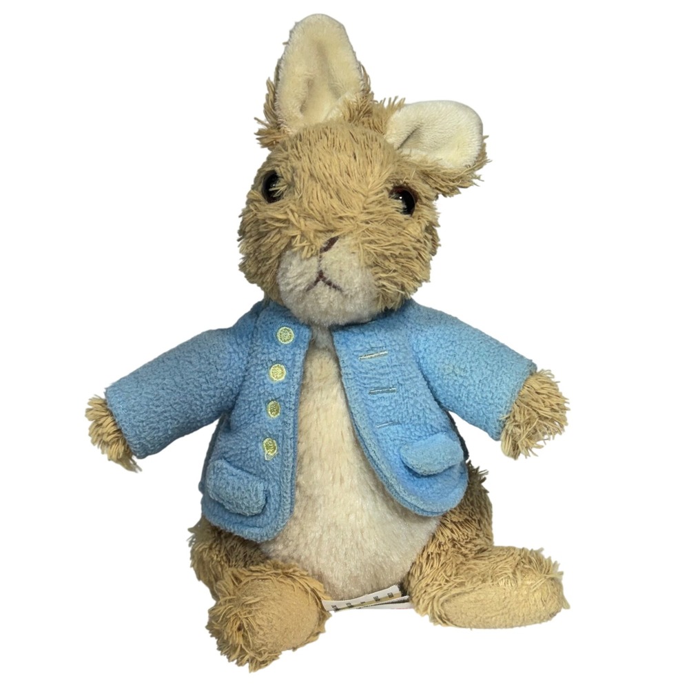 Beatrix Potter Peter Rabbit Plush Set 7-8in Blue Jacket Stuffed Animal Toy Pair - Picture 10 of 12